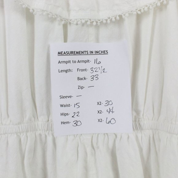 Cotton Ruffle Top Sleeveless Summer Dress Size M-L - Picture 11 of 11